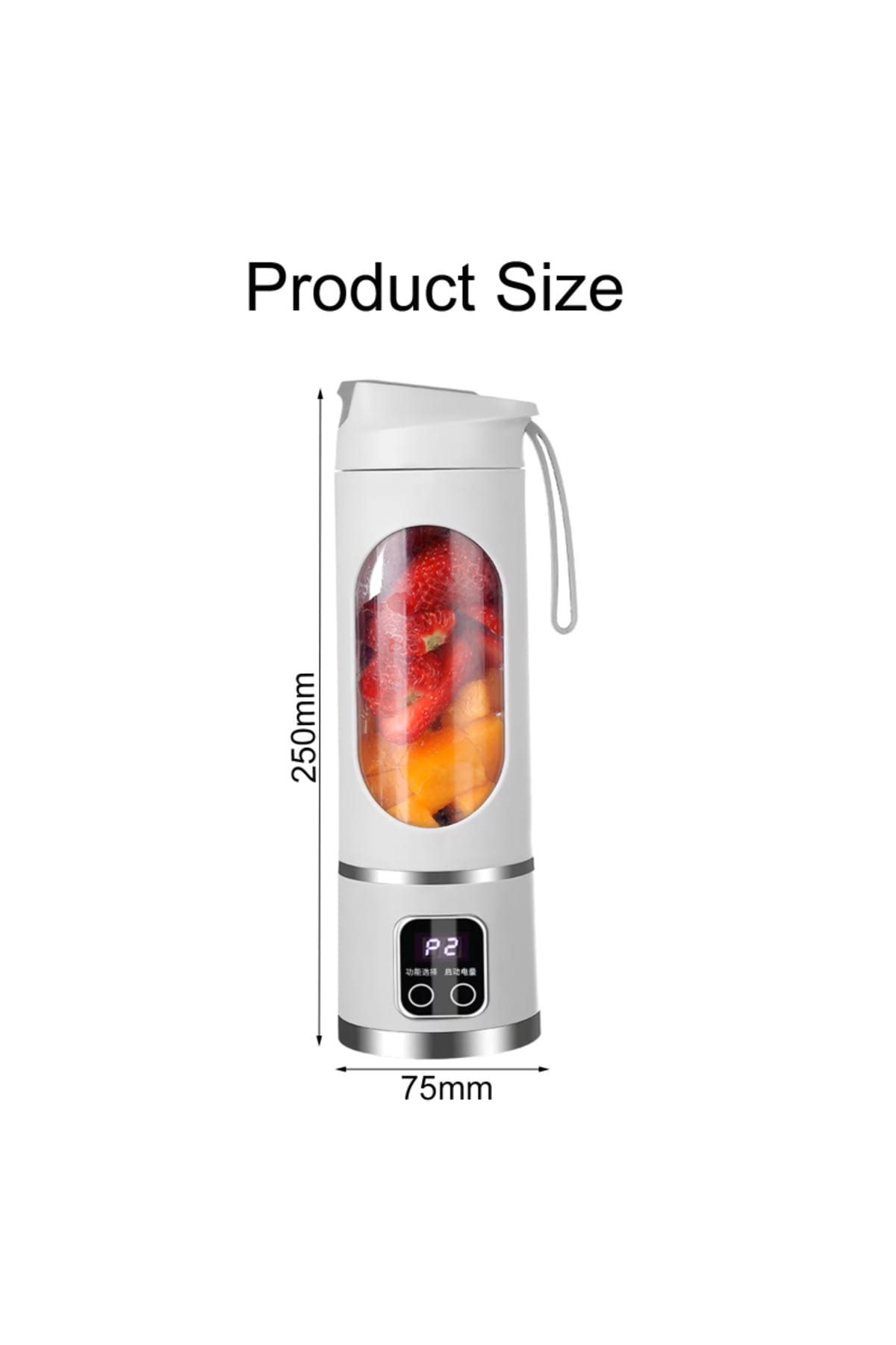 Mini Blender Portabil 450ml Display LCD – USB-C 2