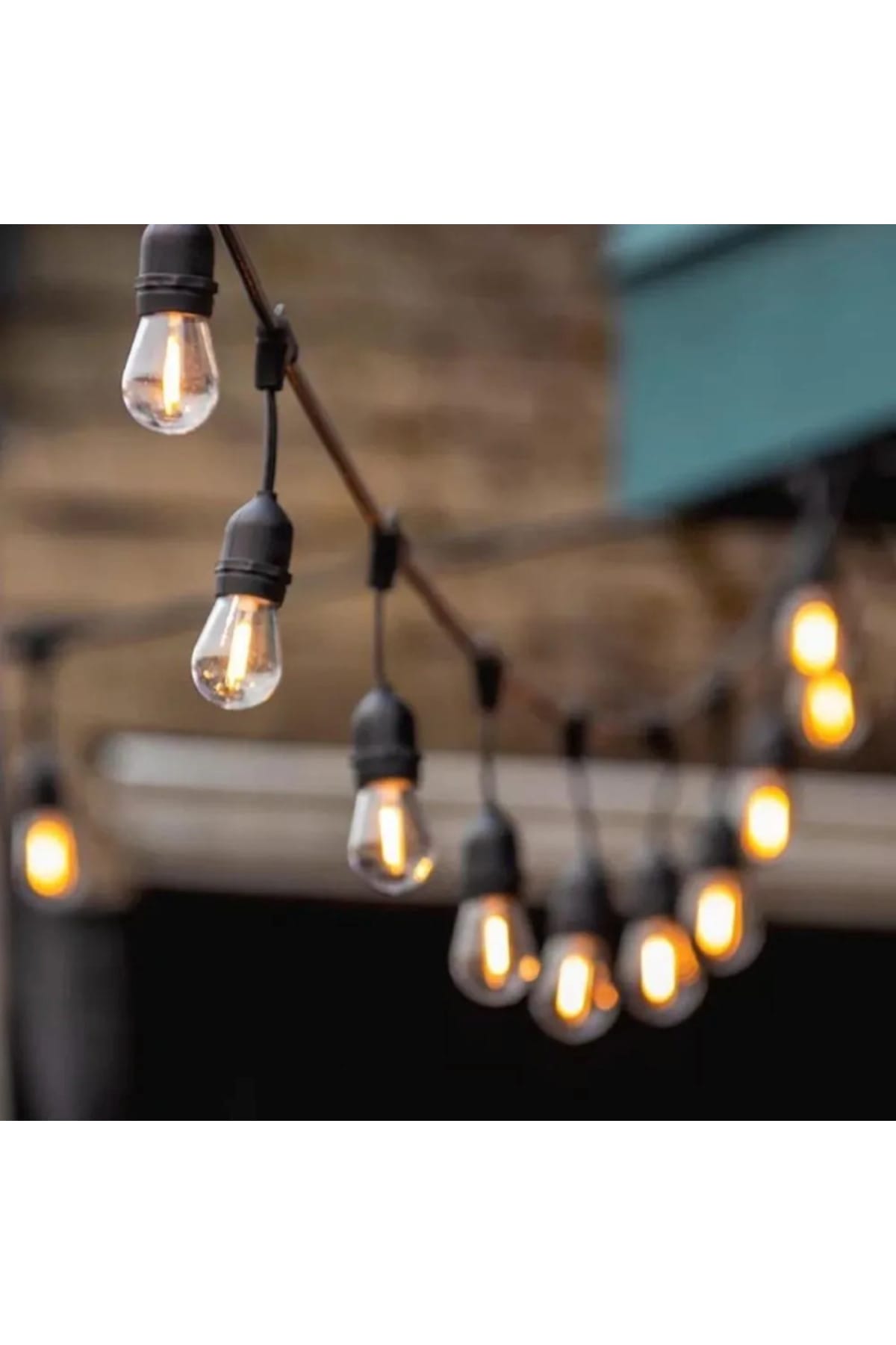 Ghirlandă Luminoasă Edison 10 Metri cu 10 Becuri Vintage pentru Exterior 3