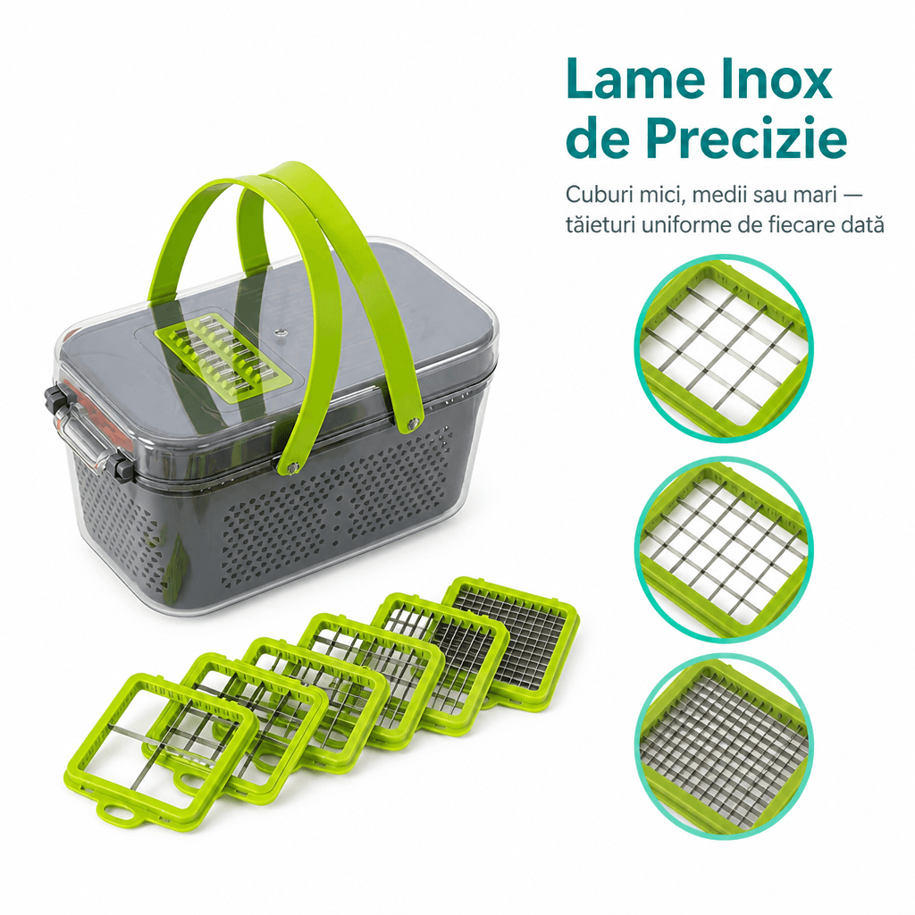 Răzătoare Multifuncțională Completă cu 22 Accesorii Legume și Fructe 4